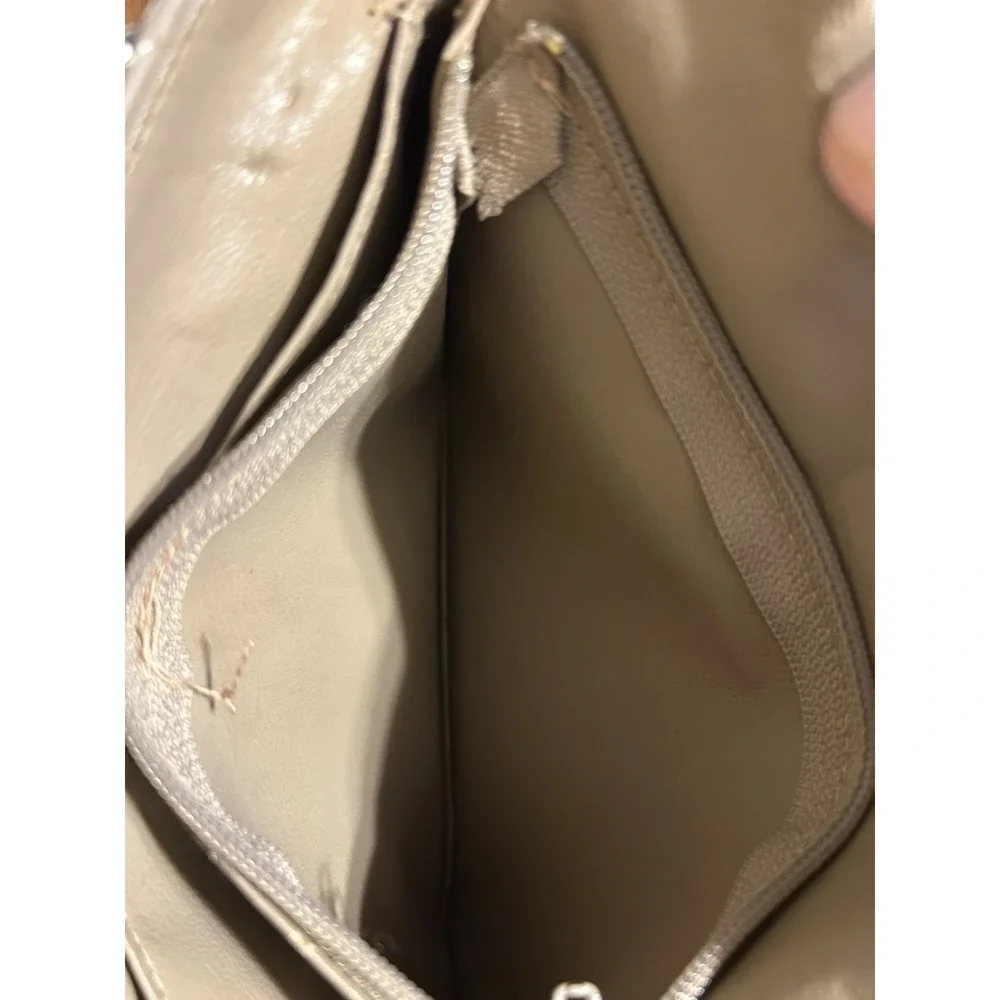 Whiting & Davis Vintage Metal Mesh Clutch Purse Tan Cord Strap Cocktail Bag